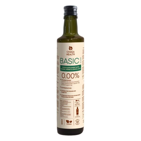 Chaga BASIC Elixir, ravimtaimed & sidrunimahl 500 ml